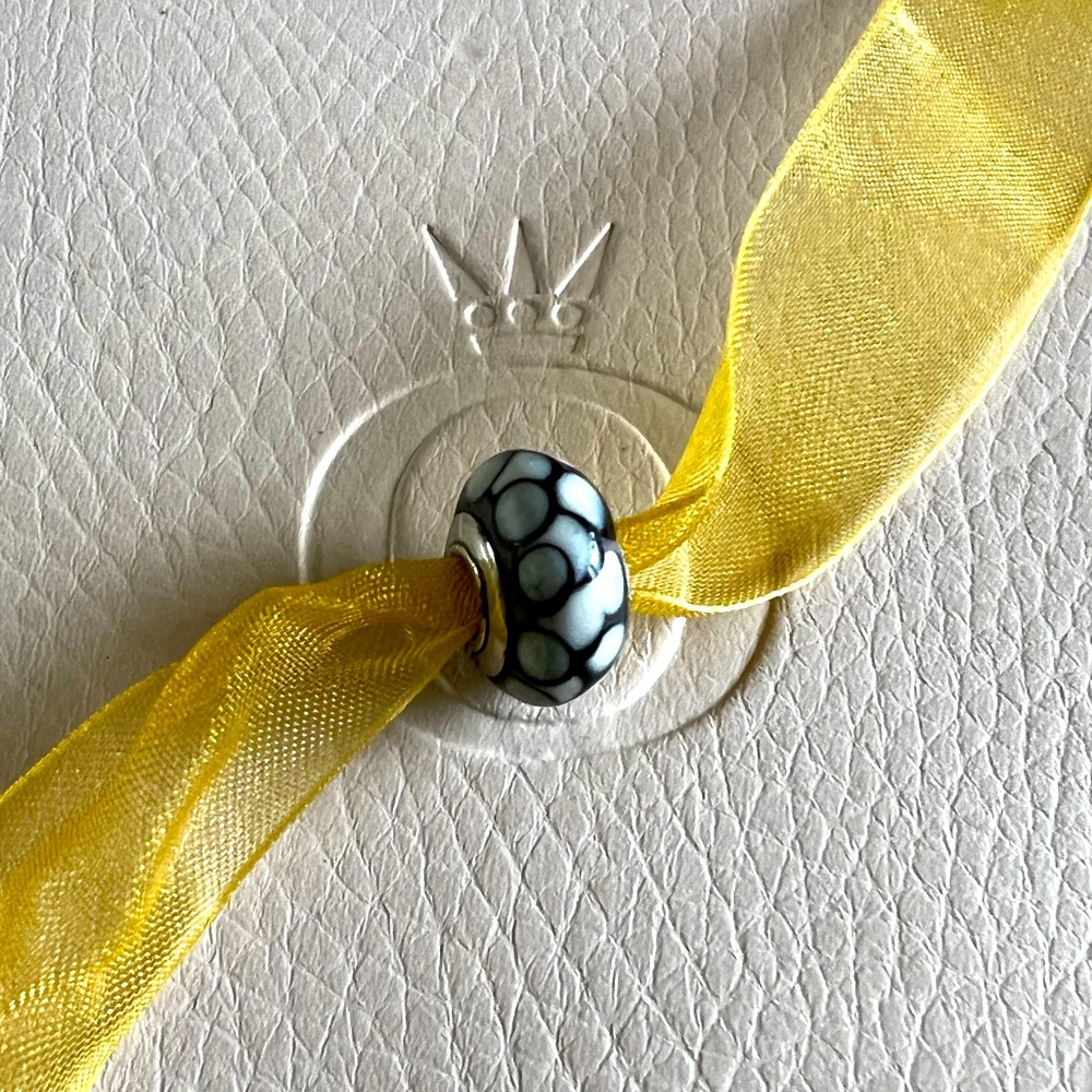 Pandora Murano Glass Bead - Rare B&W